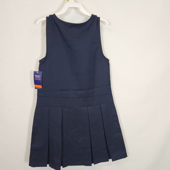 French Toast Girls Zipper Front Jumper Uniform Dress‎ in Navy Blue - Size 8 - Picture 2 of 6